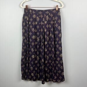 Vintage Jantzen floral pleated midi skirt size 8